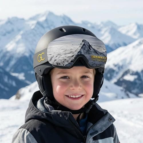 GogglesCover Ski Goggles Protective Cover, Matterhorn black & white esign — view 2
