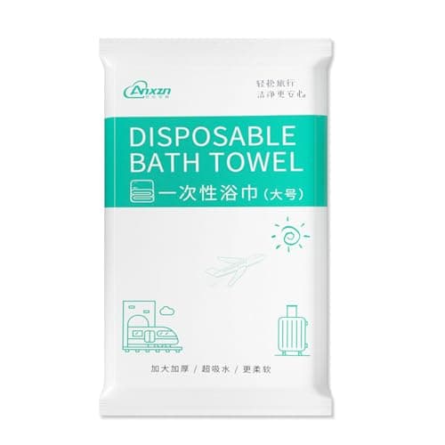 Disposable Bath Towel Bed Travel Camping Incontinence Spa Adult Hotel Shower Dry Throw Away Single Use Beach Bed Bath Extra Large Wet Wash for Adults Hair Salon Emergency Fully Body Patient (4 Pack ) — view 6