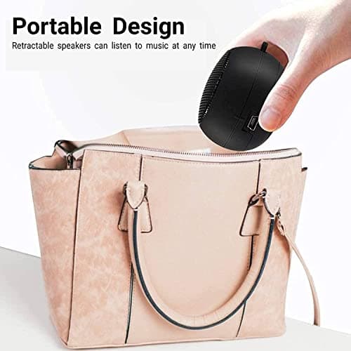 Quystetes Mini Speaker Portable Rechargeable Travel Speaker with Aux Input Wired 3.5mm Headphone Jack — view 5