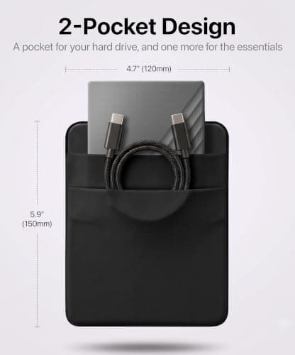 Afterplug 2-Pocket SSD & Hard Drive Holder for Laptop, Reusable 3M Adhesive — view 2