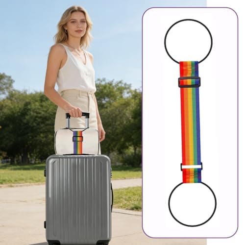 4PCS Luggage Connector Straps for Suitcases, Multi Use Adjustable Luggage Connector Straps, Luggage Straps for Suitcases Secure Extra Bags During Travel — view 4