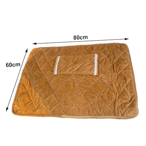 TDCuizent USB Wireless Heating Blanket Washable Electric Throw with Constant Temperature Control for Home Bed Couch - for USB Power Bank(brown) — view 3