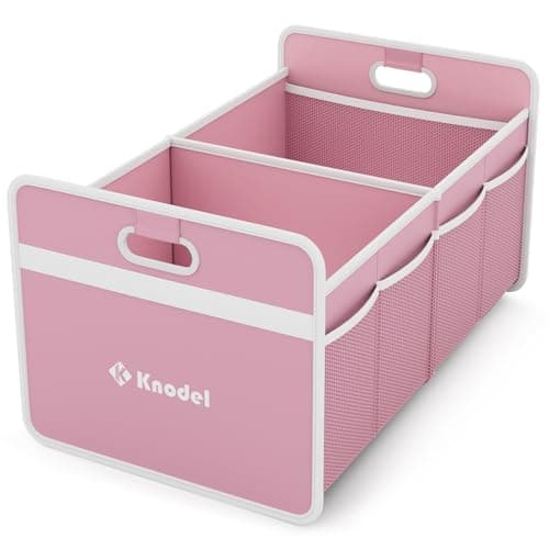 K KNODEL Car Boot Organiser, Foldable Car Boot Storage (Medium, Pink)