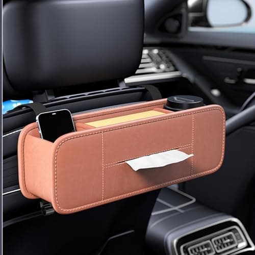 Vehicle Headrest Storage Large Capacity Seatback Tissue Case — view 2