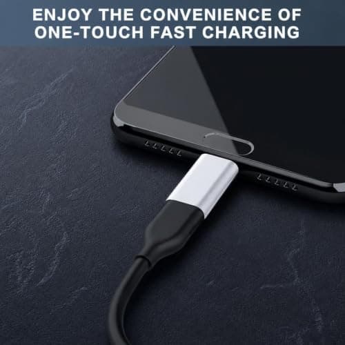 Crongtikoo 2 Pack USB C to Micro USB Adapters, Silver and Black — view 4