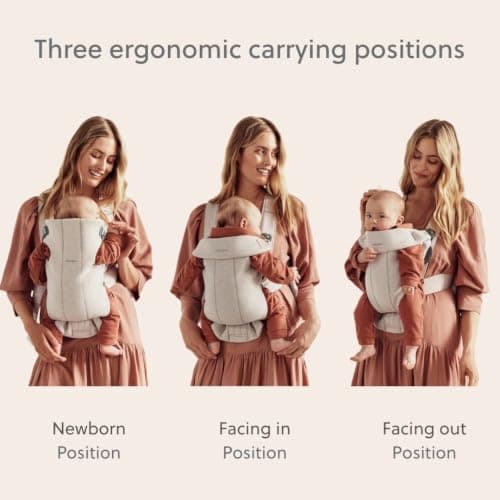 BabyBjörn Baby Carrier Mini, 3D Jersey, Light Beige, Infant Carrier for Newborns (0-12 Months), Soft, Ergonomic and Easy to Use — view 5