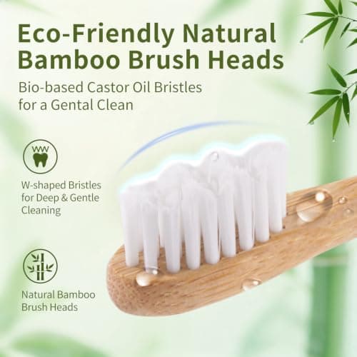 AURVONES Ultrasonic Oscillating Electric Toothbrush with Bamboo Heads — view 2