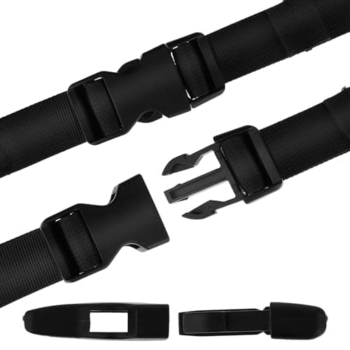 WLLHYF 2 Pack 1" Buckle, Plastic Adjustable e-Shaped Buckle Snap Clips Clasps Fasteners, Quick Side Release Strap Replacement Buckle for Backpack Fanny Pack Parachute — view 5