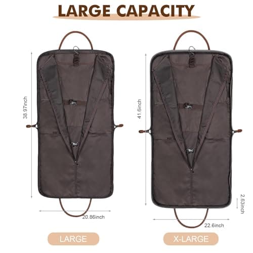 S-ZONE Suit Carry-on Garment Bag Suit Carrier for Men and Women Suit Bag for Travel or Business Trip with Adjustable Shoulder Strap — view 2