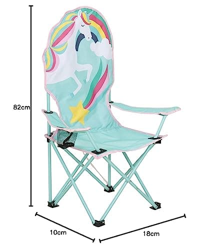 Mountain Warehouse Kids Mini Character Chair - Lightweight Stool, Durable Armchair - For Spring, Summer, Garden & Picnic Turquoise One Size — view 2