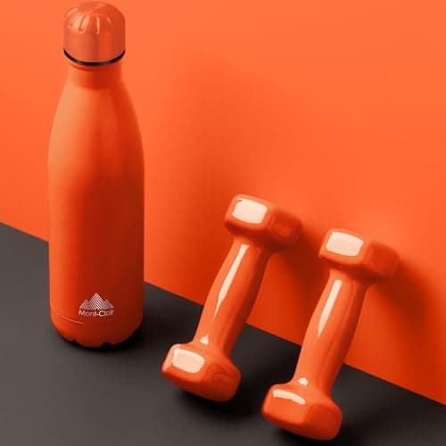 Mont-Clair LO Stainless Steel Water Bottle, Vacuum Insulated - BPA Free, 12h Hot & 24h Cold Drinks, Metal Water Bottle 500ML Leakproof, Ideal for Adult, Kids, Running - Orange — view 6