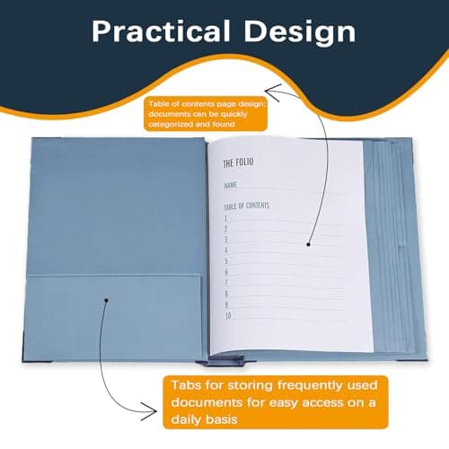 Important Document Organizer, If I Die Binder UK, Life Book Document Organiser, Document Organizer with Pockets File Home School Office Supplies (Beige) — view 5