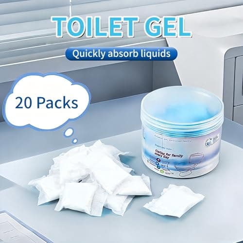 20 Packs Portable Toilet Gel,Camping Toilet Gel,Absorbent Powder,Camping Toilets Absorbent Powder,Emergency Vomit Bag Absorber for Adults Outdoor,for Travel,Car,Hiking — view 3