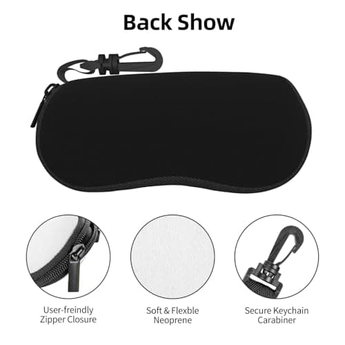 QJKFDHG Mint Green Double-Sided Custom Printed Neoprene Glasses Case - Ultra Light Slim Eyewear Pouch, Travel Sunglasses Holder for Unisex Adults — view 4