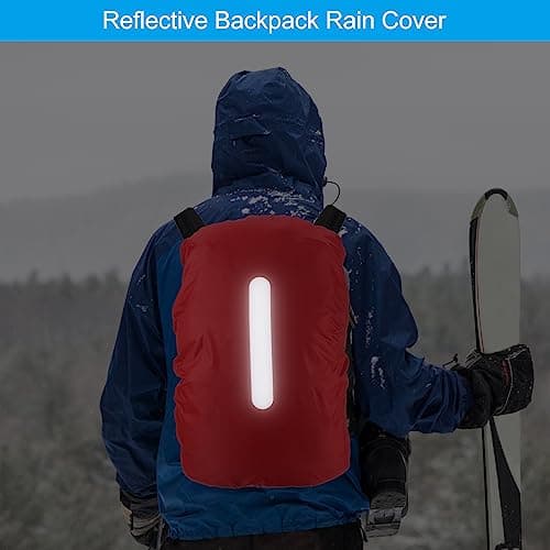 PATIKIL Waterproof Backpack Rain Cover 15-25L XS Red — view 4