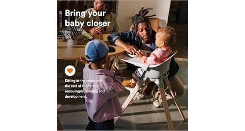 Stokke Clikk High Chair - Portable Baby Highchair with Tray, Footrest & Harness - Easy Tool-Free Assembly for Home & Travel, 6 Months to 3 Years, Glacier Green — view 4