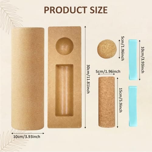 Asheyya Ankle Balance Board, 4 In1 Cork Foot Strengthener Trainer Set with Balance Blocks, Roller, Massage Ball, Toe Bands for Foot Strength — view 2