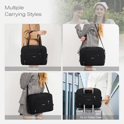 SPAHER for Ryanair Cabin Bags 40x30x20 Underseat Wizzair Carry on Hand Luggage Foldable Travel Duffel Flight Bag Women Men 25L with Wet Pockets Holdall Tote for Overnight Airplane Weekend — view 6