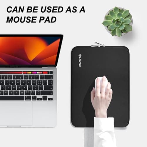 ARVOK 15 15.6 16 inch Laptop Sleeve Case,Waterproof MacBook Notebook Cover for MacBook Air Pro 15 16 inch, Computer Carrying Bag for HP ThinkPad Dell Lenovo Asus Acer MSI, Black — view 6