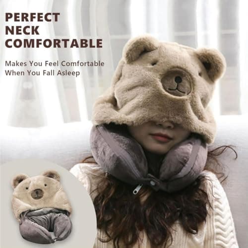 Travel Pillow Blanket Hooded Travel Pillow, Hat, Accessories, Gear — view 2
