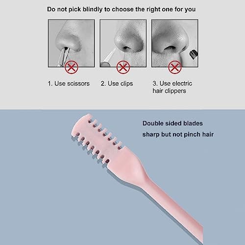 GOWENIC Safety Nose Hair Cutter 8 Pack | Double Headed Manual Trimmer with Ear Pick for Men Women Travel — view 2