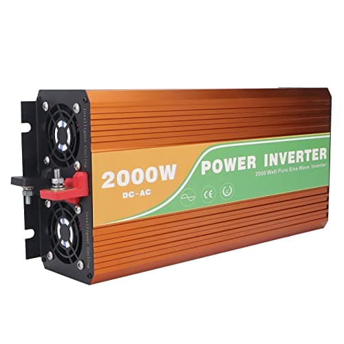 2000W Pure Sine Wave Power Inverter Output Voltage Converter Power Transformer for Car RV Overload Under Voltage Protection Aluminium Alloy Shell Intelligent Cooling Fan (DC12V) — view 5