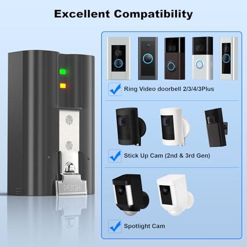 V4 Quick Release Battery Pack for Ring - 1 Pack Replacement Battery — view 2