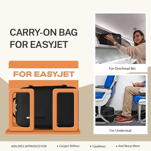 Xkdoai for Easyjet Cabin Bag 45x36x20, Travel Backpack Underseat Carry On — view 2