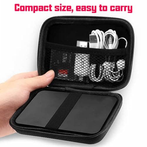 QiXinGYL 4 Pcs Travel Carrying Case Card Game Case, Waterproof Portable Earphone Cable Storage Bag Hard Outdoor Camping Headphones Power Bank Protective — view 3