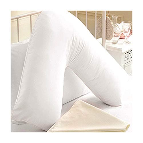 Slumber Nights V Shaped Pillow Back Neck Shoulder Support Polycotton Large Soft Hollowfibre (1 piece)