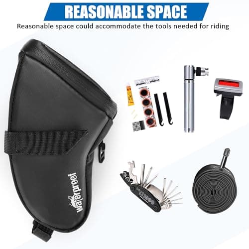 WOTOW Bike Saddle Bag 1.5L, Waterproof Bicycle Seat Bag, Reflective Cycling Pouch with Tear Resistant, Bicycle Tail Bag for Mountain Bikes MTB Road Bike Folding Bike — view 6