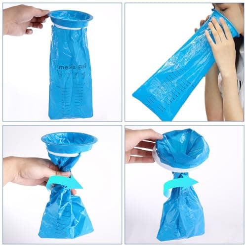 ASelected 25Pcs Sick Bags, 1000ml High Density Vomit Bags Disposable Barf Bags with Snap, Blue Emesis Bag for Car Travel Motion Sickness, Morning Sickness, Pregnant Woman — view 3