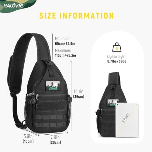 HALOVIE Sling Bags for Men, Anti Theft Crossbody Bag — view 6