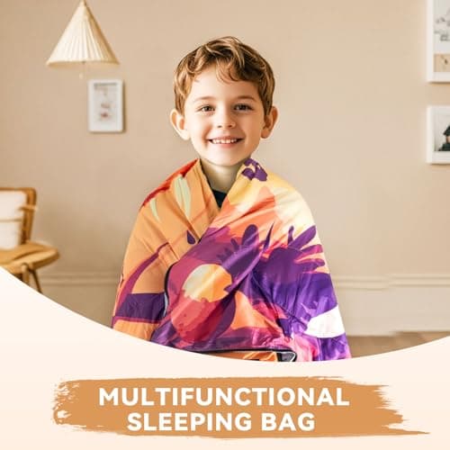 Lightweight Kids Sleeping Bag for Camping, Child Sleeping Bag with Pillow — view 6