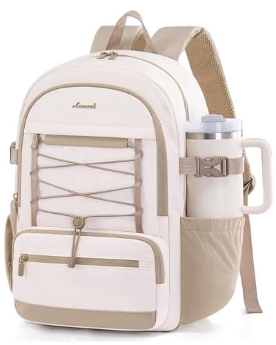 LOVEVOOK Backpack Womens, School Bags for Girls, 15.6 inch Laptop Rucksack for Ladies Lightweight Travel Backpack with Large Cup Pocket, Waterproof Casual Daypacks for Secondary College Work Hiking