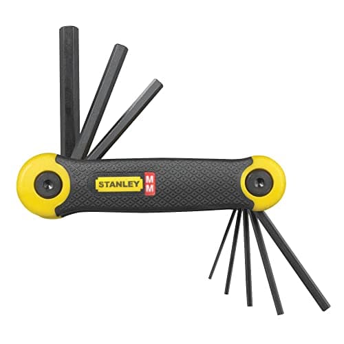 STANLEY Metal Folding Hex Key Metric 8 pc Set, Pocket Size, 2-69-264