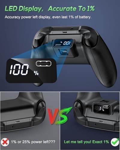 YUANHOT Rechargeable Battery Pack for Xbox Series X/S/One/Elite,LED Display — view 2