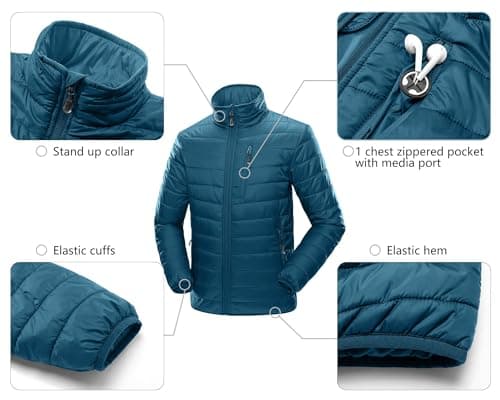 33,000ft Men's Puffer Jacket Packable Water resistant Quilted Jacket — view 6