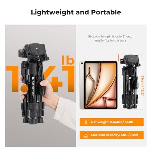 K&F CONCEPT Mini Desktop Tripod, 24.8'' Camera Tripod Tabletop — view 5