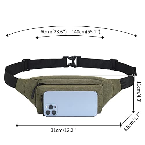Bumbags Waist Fanny Pack Dog Walking Bum Bag with Adjustable Belt Bumbag for Travel Outdoor Sports Running Hiking Jogging Women Men — view 4