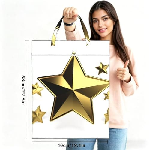 Gold Star Travel Laundry Bag With Handle, 2pcs Large Waterproof Dirty Clothes Bags With Zipper, Foldable Swimsuit Workout Bag Washable Wet Clothes Storage Organizer For Dorm — view 3