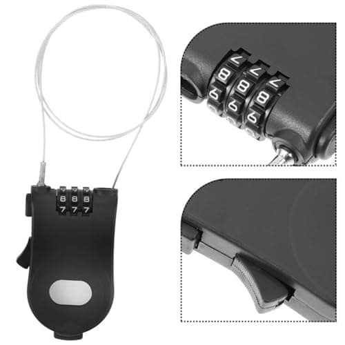 2pcs Black Plastic Ski Lock with Password Security — view 3