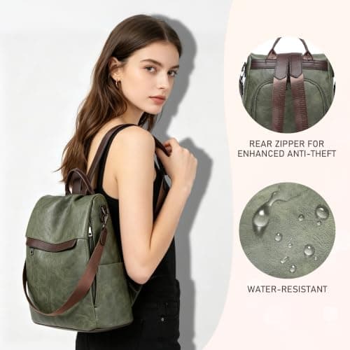 shepretty Women's Backpack Anti-Theft Shoulder Bag Multifunctional School Bags, M — view 2