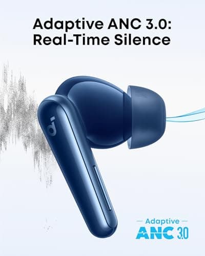 soundcore Liberty 5 by Anker, Noise-Cancelling Wireless Earbuds, 2x Stronger Voice Reduction, Real-Time Adaptive Noise Cancellation,Fast Charging,Dolby Audio, 6 Mic AI Calls (Abyss Blue) — view 3