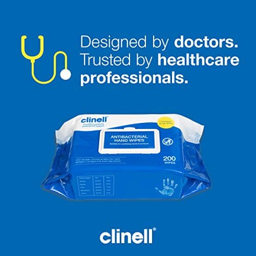 Clinell CAHW200 Antibacterial Hand Wipe Suitable for Hands and Surfaces, 3 Pack of 200 wipes,15 x 10 x 12 centimeters — view 4
