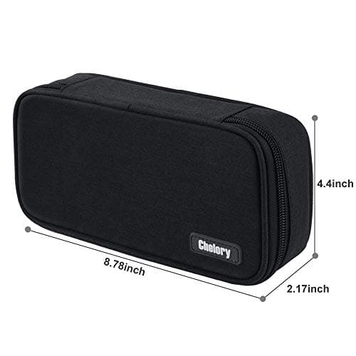 Chelory Big Capacity Pencil Case Large Pencil Cases High Storage Pencil Bag Pouch for Boys Girls Teens Middle College School Office Stationary Supplies Makeup Bag Men Women (Black) — view 5