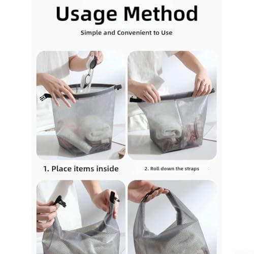 Large Capacity Waterproof Storage Bag For Swimming And Fitness, Separable Wet Dry Drawstring Pouch, Portable Lightweight Organizer For Travel, Gym, Beach, Outdoor(White Large) — view 5