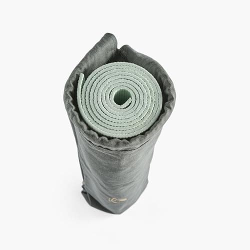 Myga Yoga Mat Bag – Cotton Yoga Mat Carrier with Shoulder Strap & Drawstring Closure – Lightweight & Durable Yoga Mat Holder – Eco-Friendly Mat Storage for Home, Gym & Travel – Sage or Cream (Sage) — view 2