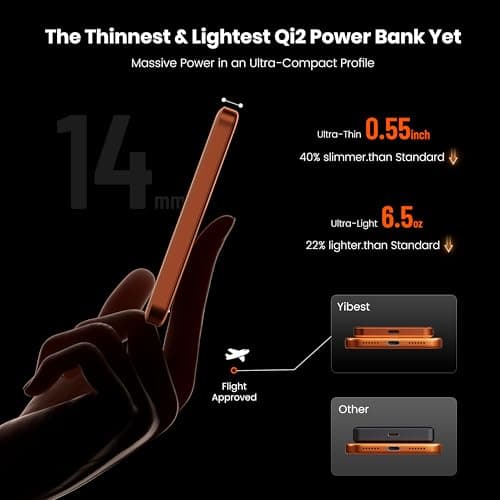 Magnetic Power Bank 10000mAh Ultra Thin Titanium Design Qi2-15W PD20W — view 4
