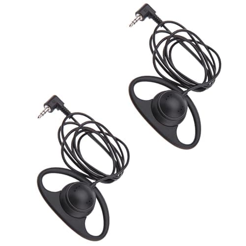 Sxhlseller Mono Wired Headset with D-Shape Earpiece | 3.5mm Single Ear Hook Earbud for Tour Guide System, Lightweight Ergonomic Earphone for Travel Conference Online Class, 2-Pack (2pcs) — view 4